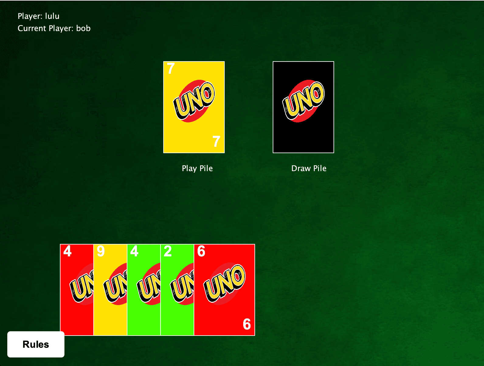 Multiplayer UNO game